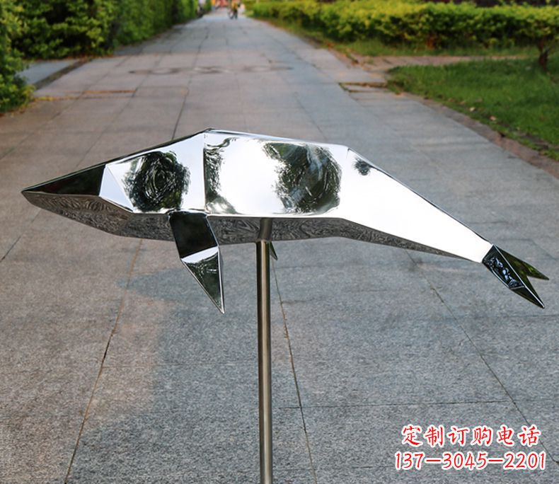 山东不锈钢抽象海豚雕塑112