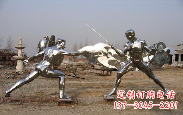 山东不锈钢雕刻的运动员雕塑