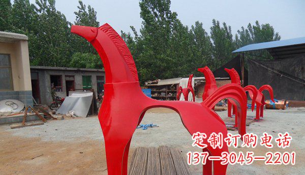 山东不锈钢抽象马雕塑 (3)