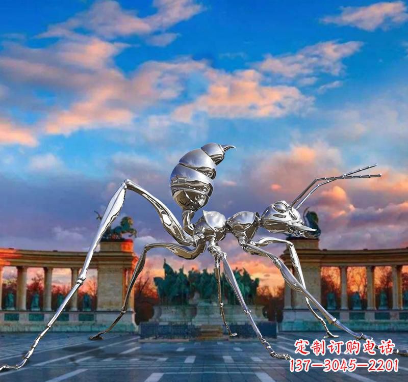 山东不锈钢抽象蚂蚁雕塑