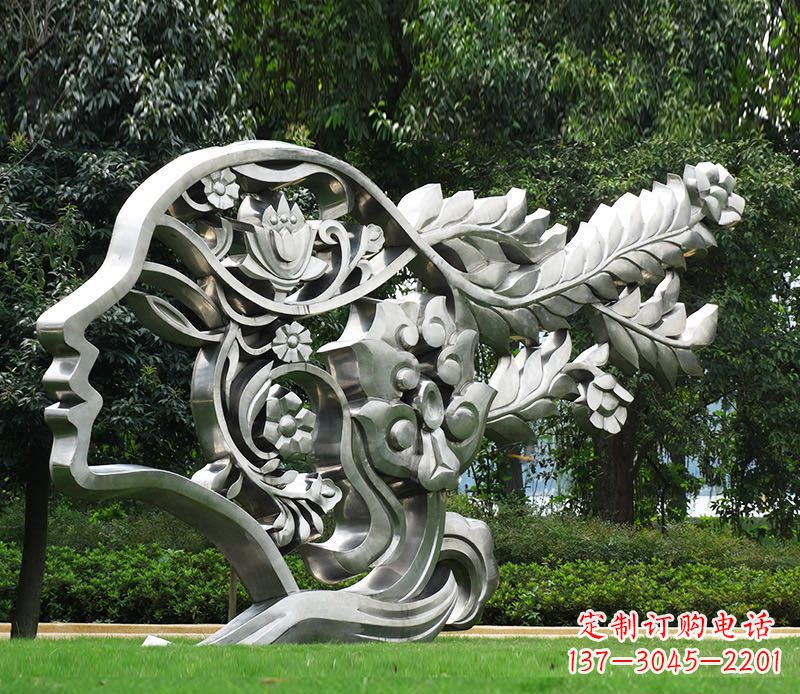 山东不锈钢美女雕塑给空间带来灵动的美