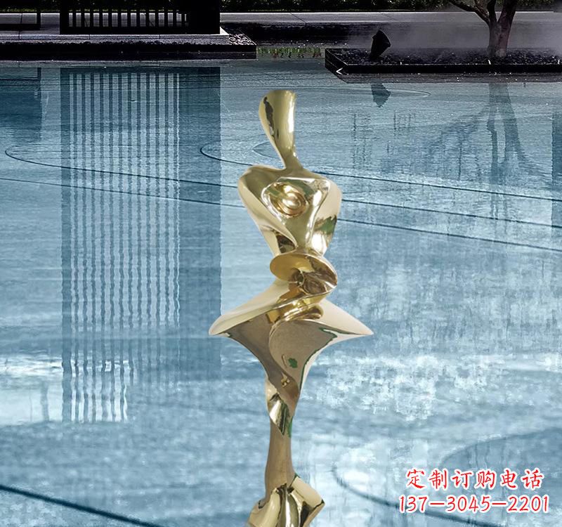 山东不锈钢抽象人体雕塑