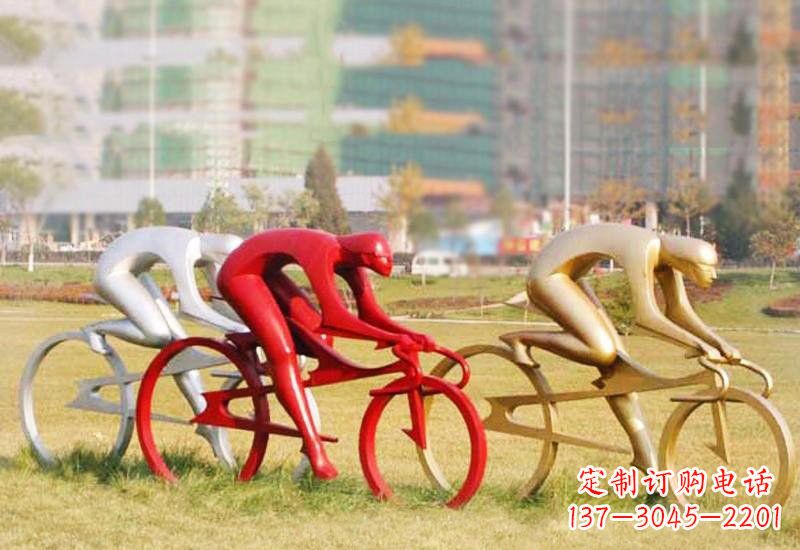 山东不锈钢自行车雕塑