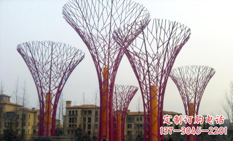 山东不锈钢树枝雕塑——点缀城市景观