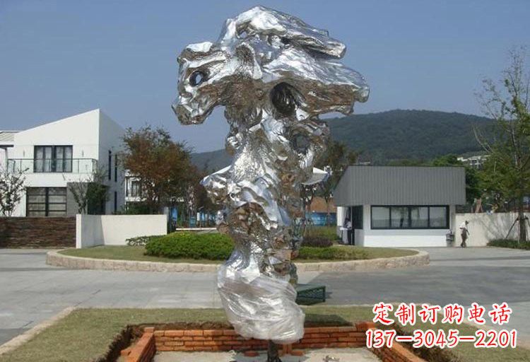 山东不锈钢抽象太湖石雕塑