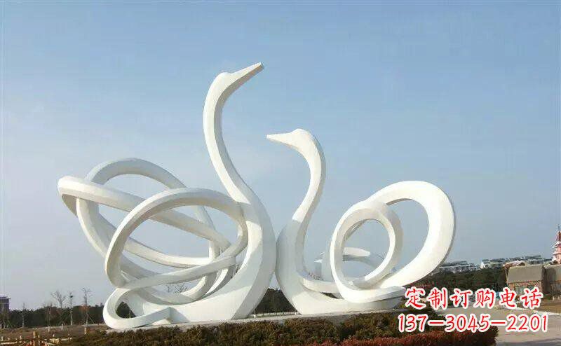 山东不锈钢制作的天鹅雕塑
