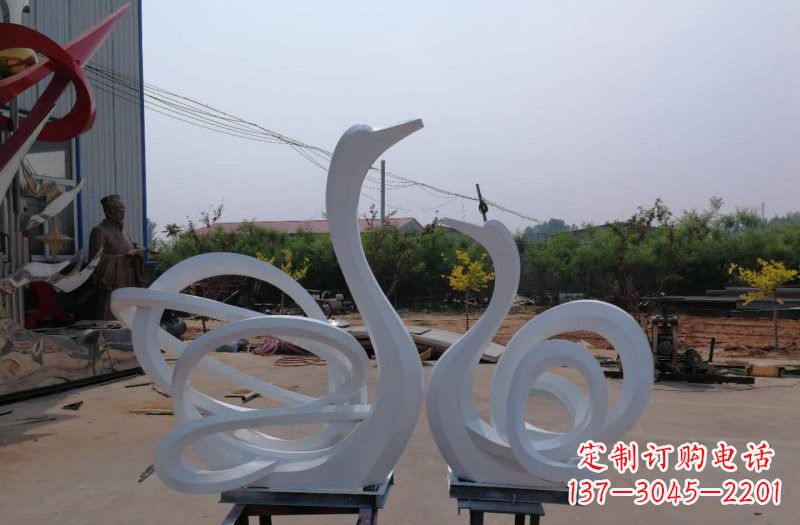 山东精美不锈钢天鹅雕塑
