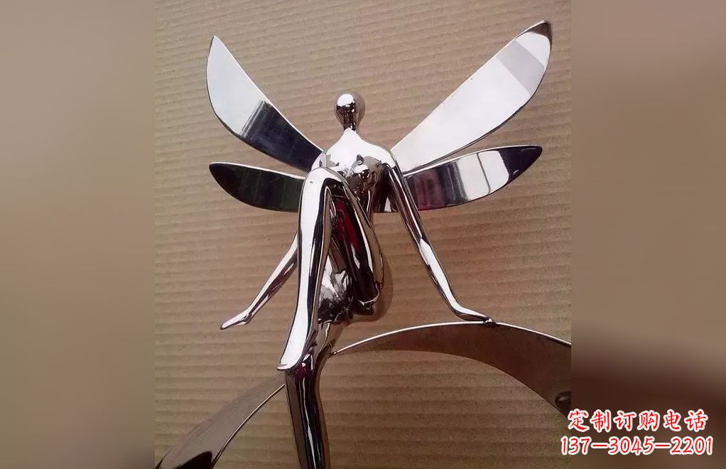 山东不锈钢天使雕塑