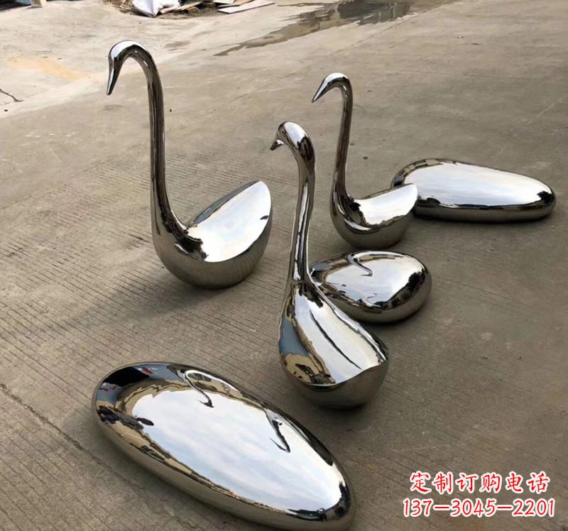 山东不锈钢抽象仙鹤雕塑