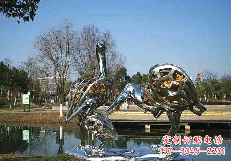 山东不锈钢抽象仙鹤雕塑222