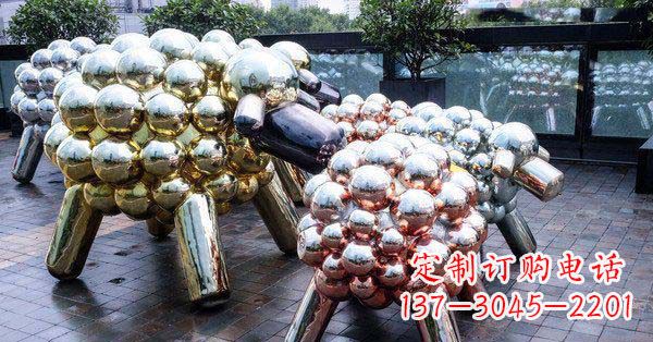 山东不锈钢抽象小羊肖恩雕塑