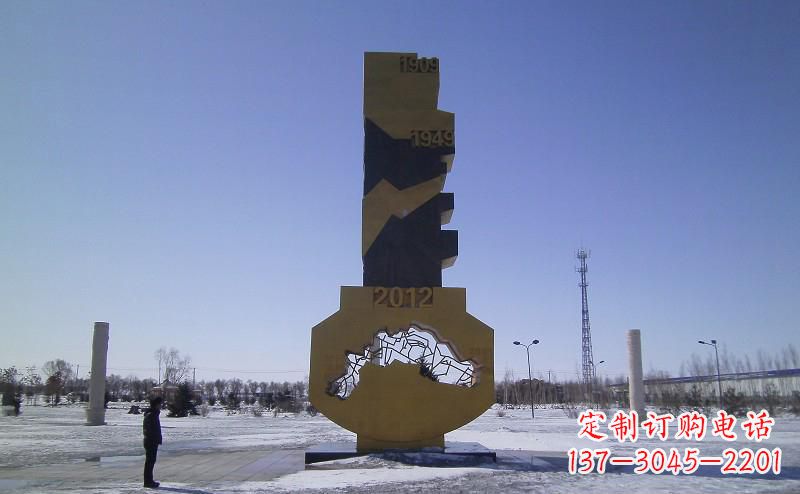 山东不锈钢抽象钥匙雕塑——精美装饰品