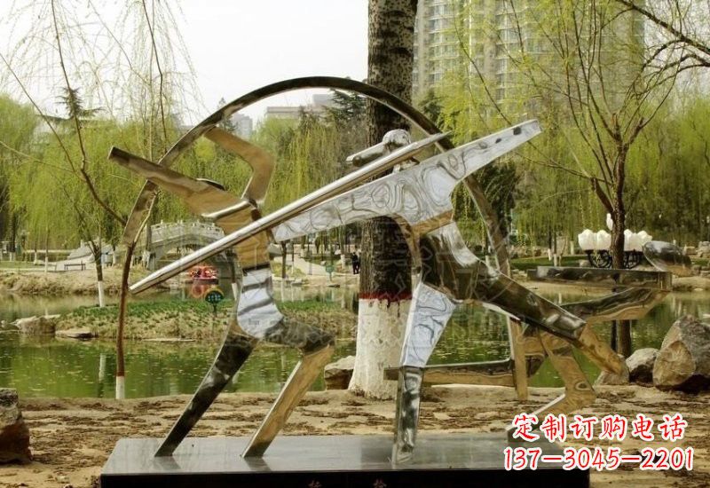 山东不锈钢运动员雕塑