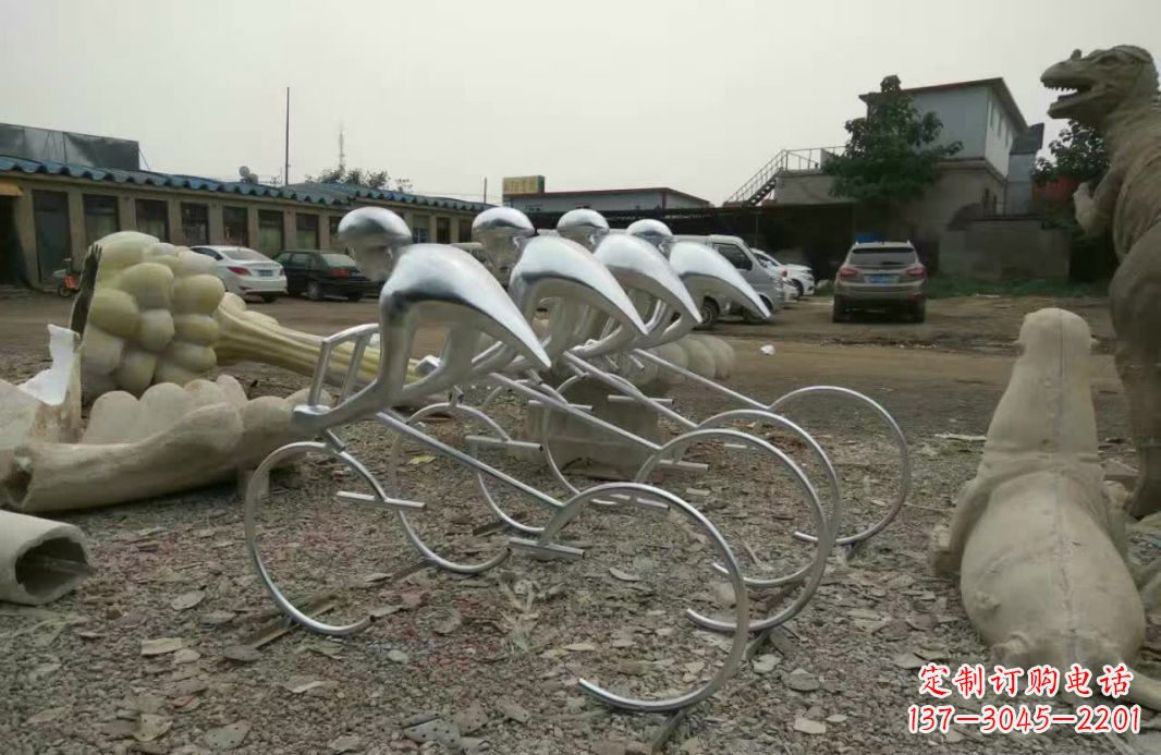 山东不锈钢自行车雕塑