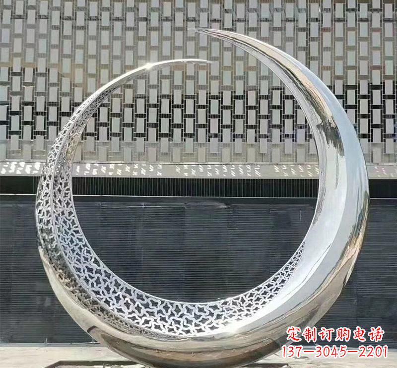 山东精美不锈钢圆环雕塑