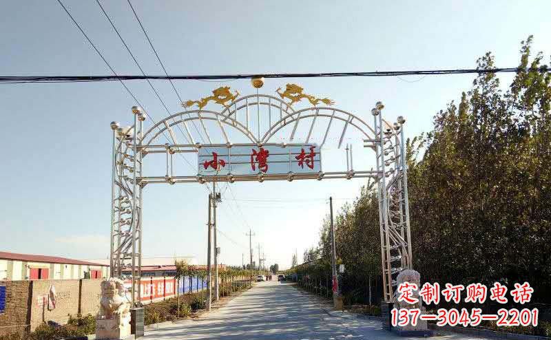 山东不锈钢牌坊雕塑艺术展示美丽乡村