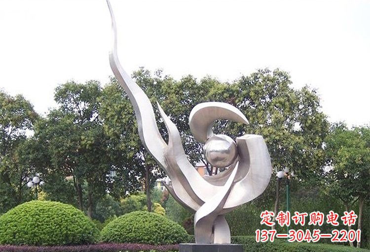 山东不锈钢大抽象鸽子雕塑