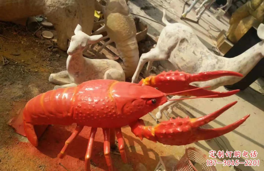 山东不锈钢大龙虾雕塑1