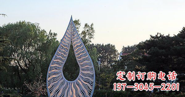 山东水滴雕塑给公园带来流动的美