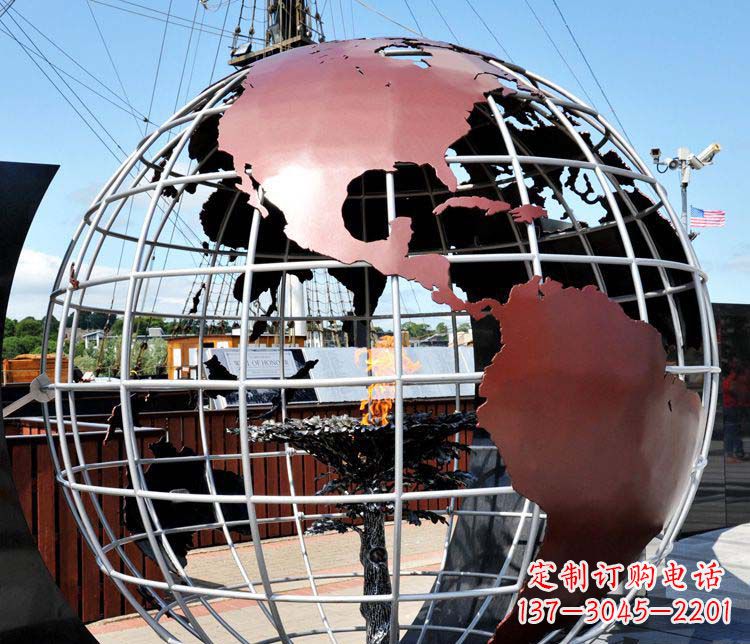 山东不锈钢地球仪雕塑精美的艺术品