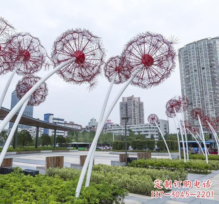 山东不锈钢蒲公英雕塑色彩缤纷的自然之美