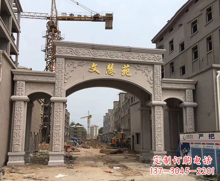 山东艺术精美的不锈钢牌坊雕塑