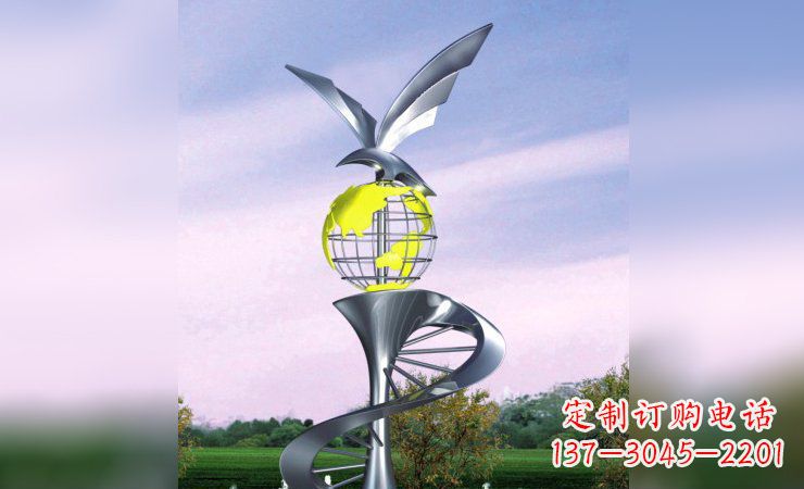 山东雄鹰展翅,不锈钢雕塑飞翔