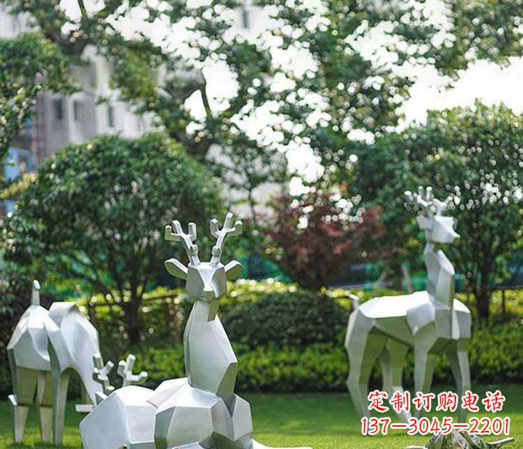 山东不锈钢动物鹿雕塑艺术与自然的完美结合