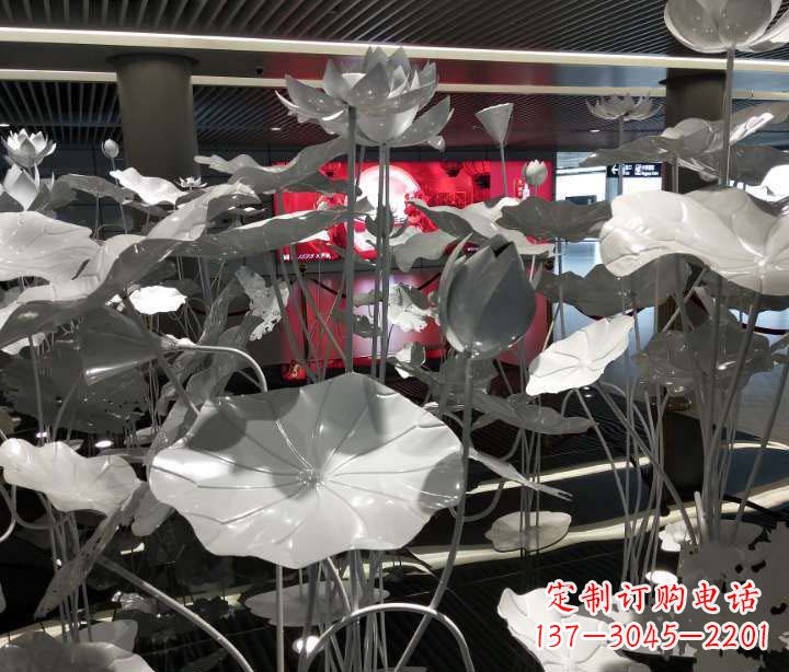山东不锈钢锻造荷花雕塑