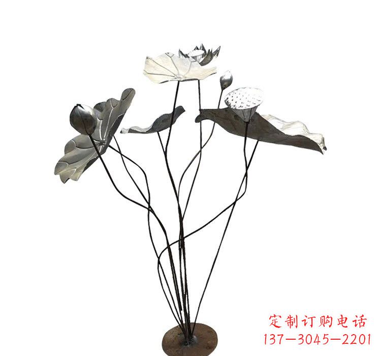 山东不锈钢锻造莲花雕塑精美外形,长久耐用