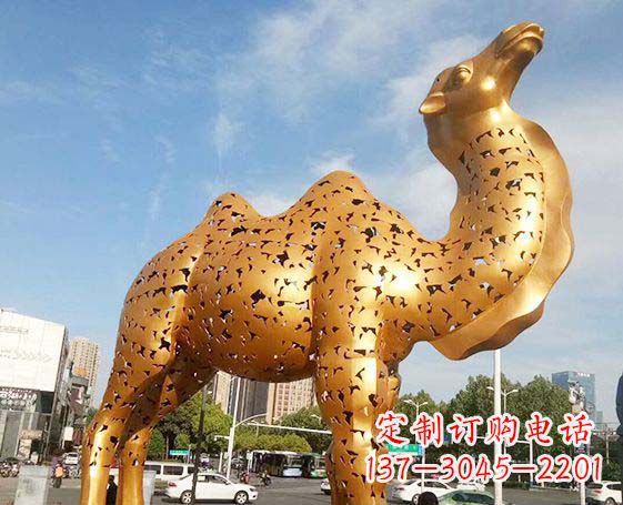 山东不锈钢锻造骆驼雕塑