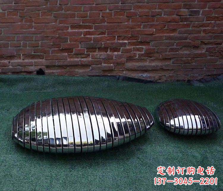 山东不锈钢鹅卵石雕塑1