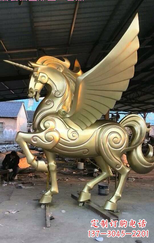 山东不锈钢独角兽雕塑铸造精美绝伦