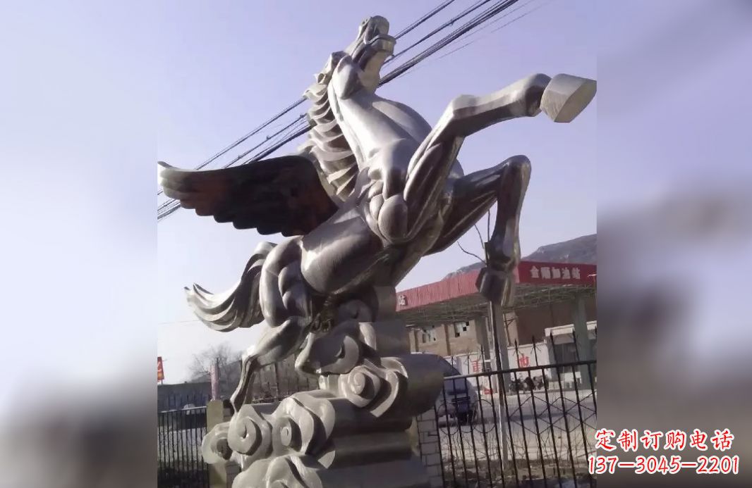 山东不锈钢飞马雕塑精致美观的艺术作品