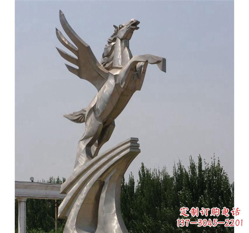山东不锈钢飞马雕塑精美雕塑艺术