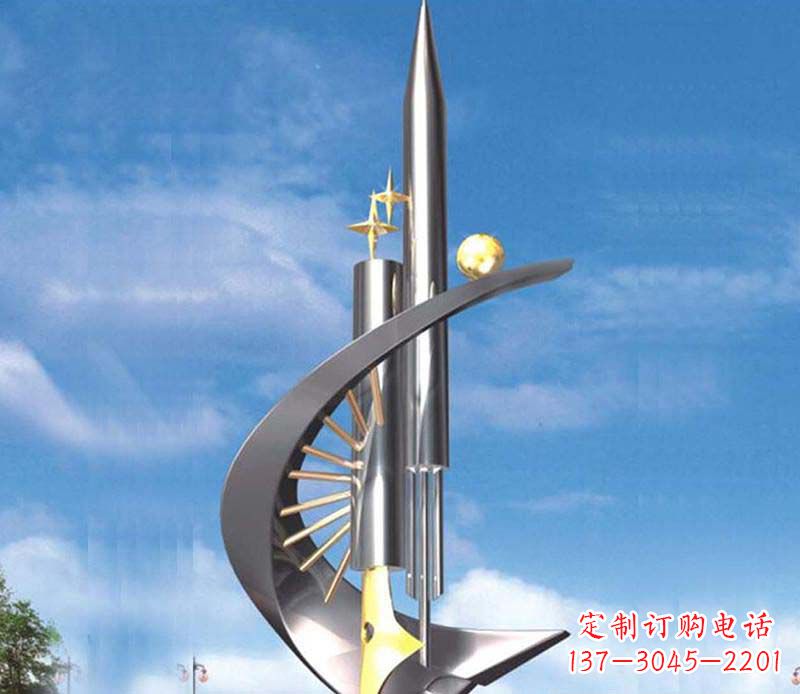 山东不锈钢钢笔雕塑1