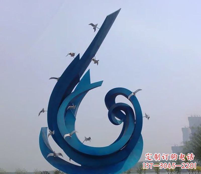 山东不锈钢鸽子雕塑 (2)