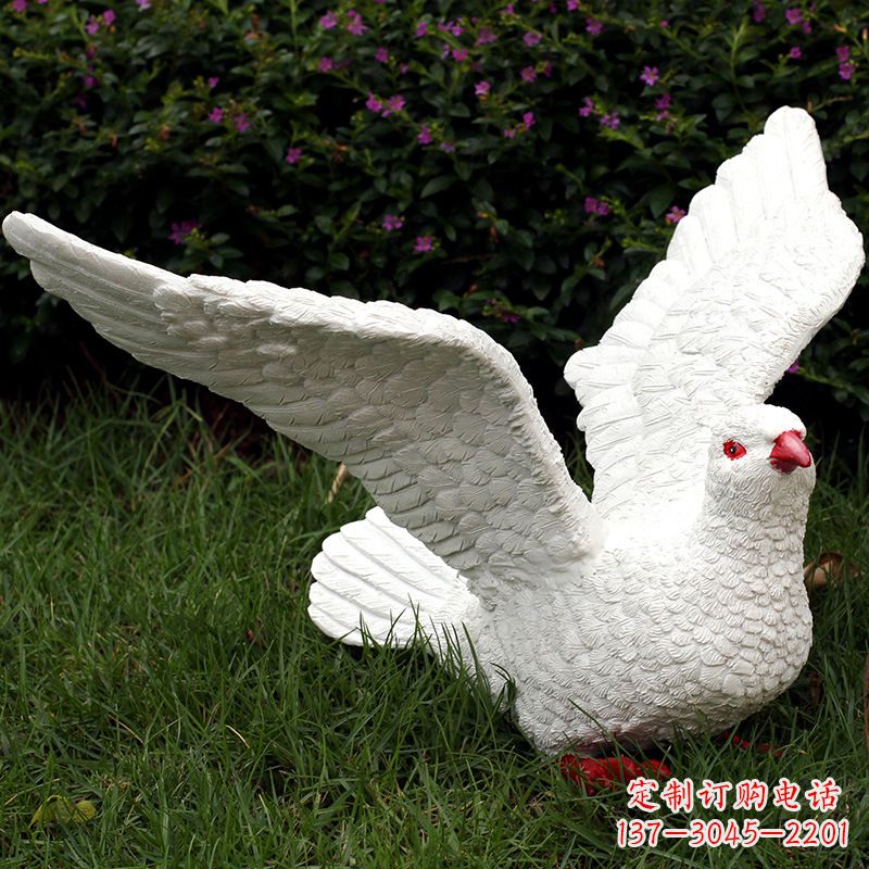 山东不锈钢鸽子雕塑象征和平与美好