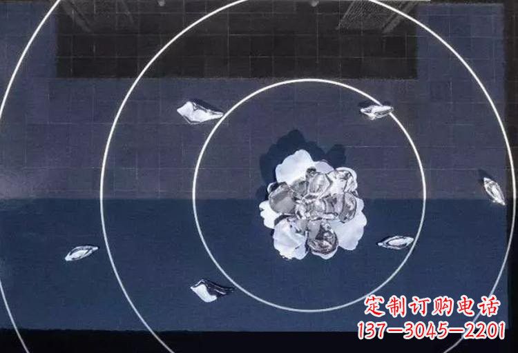 山东不锈钢公园波纹和莲花雕塑