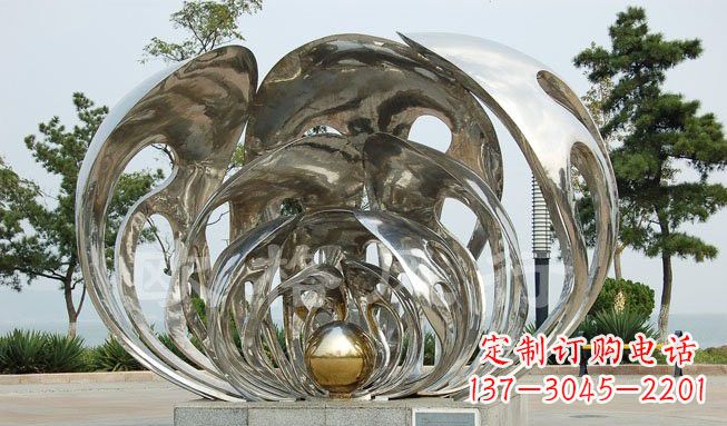 山东不锈钢贝壳珍珠雕塑艺术的融合