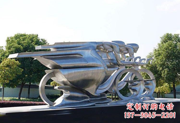 山东不锈钢自行车雕塑——精美绝伦