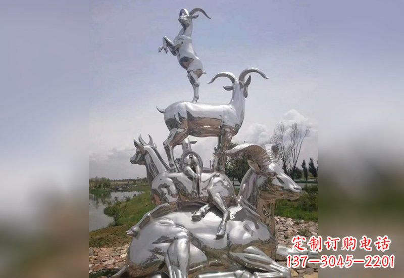 山东不锈钢羊雕塑精美绝伦