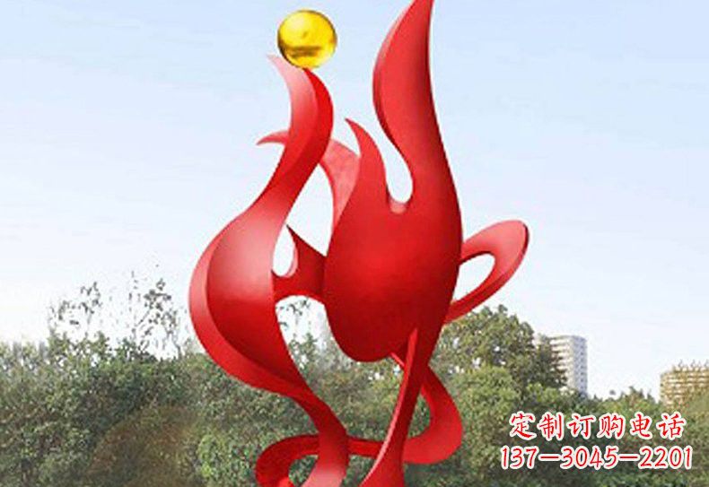 山东不锈钢凤凰雕塑——象征着古代神兽的传奇