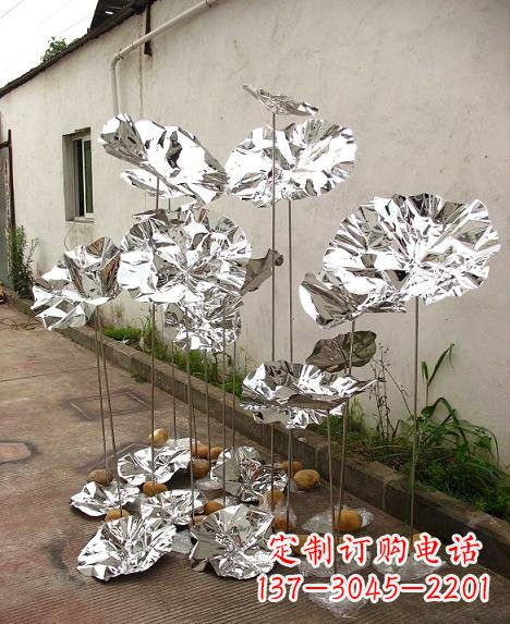 山东不锈钢荷叶雕塑——精美绝伦