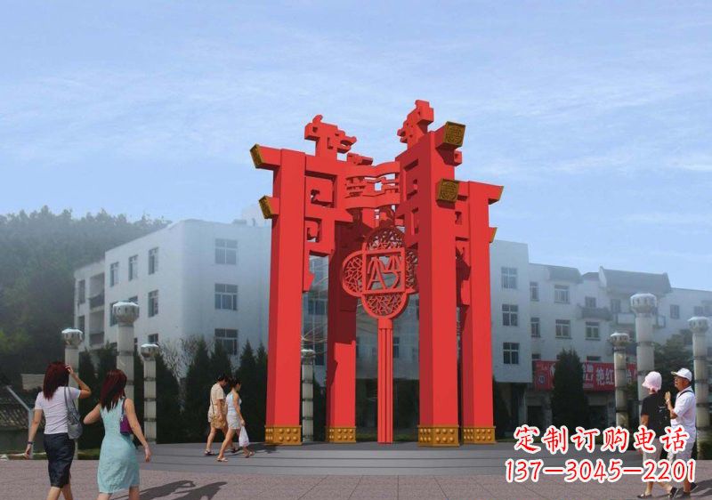山东不锈钢灯笼雕塑——点亮城市美景