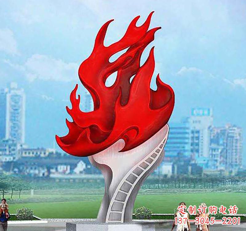 山东不锈钢广场火炬雕塑