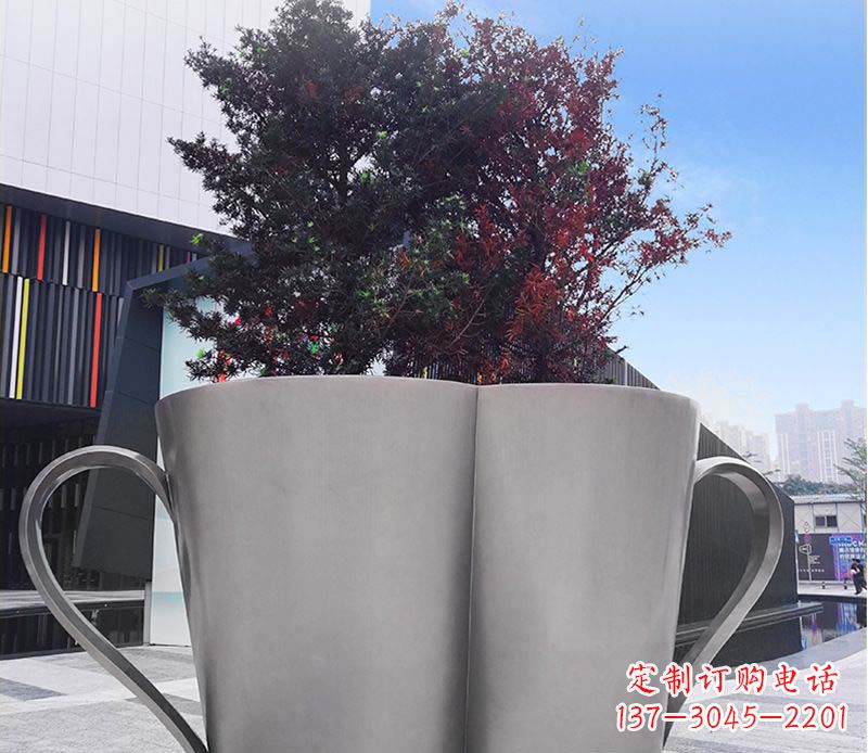 山东不锈钢花盆雕塑美观耐用