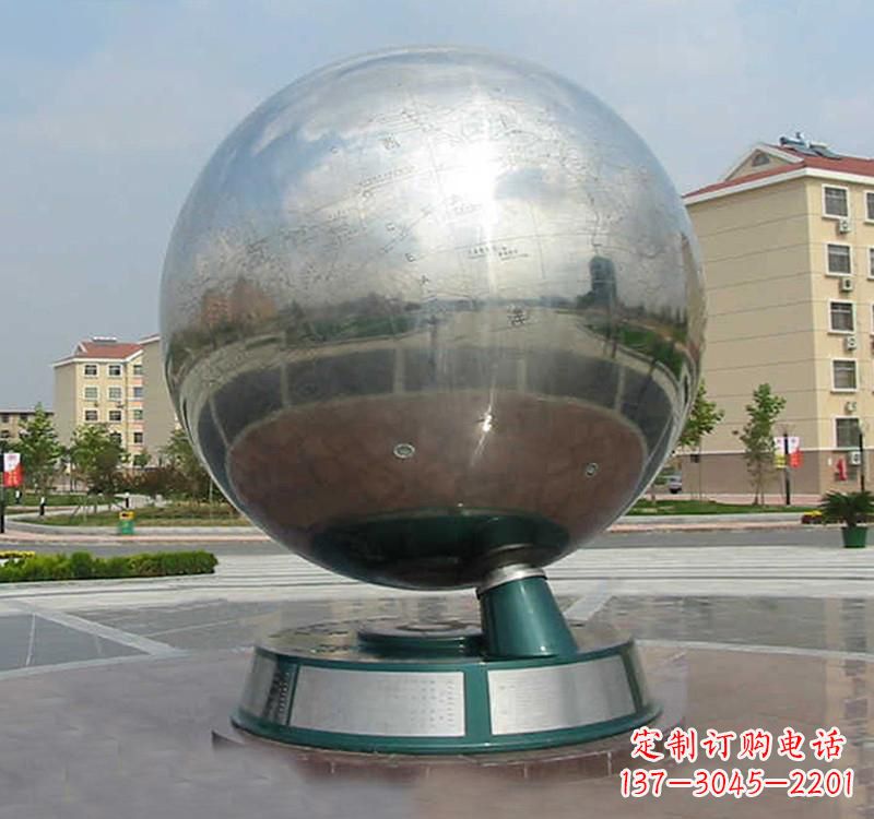 山东不锈钢地球雕塑现代艺术的精美结合