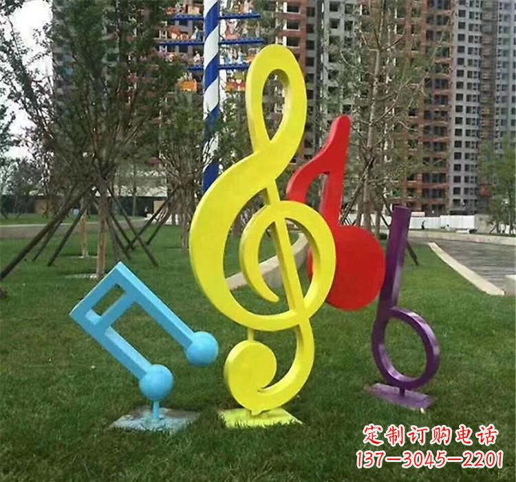 山东不锈钢音符雕塑音乐的流动之美