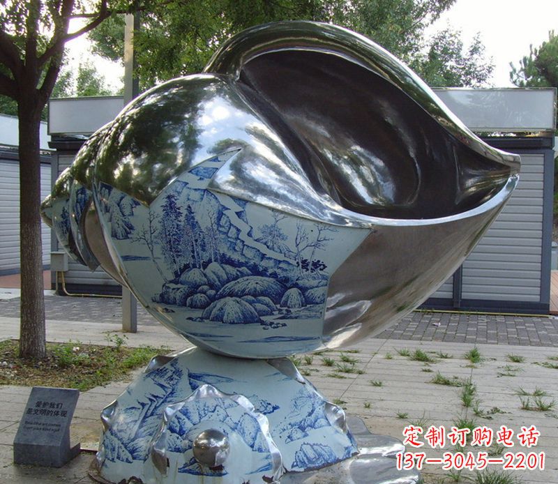 山东不锈钢海螺雕塑精致美观的艺术品